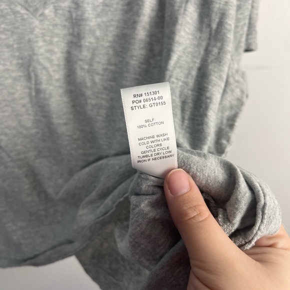 Good American Grey slouchy v-neck size 5 / 2X 100% cotton - Picture 4 of 6